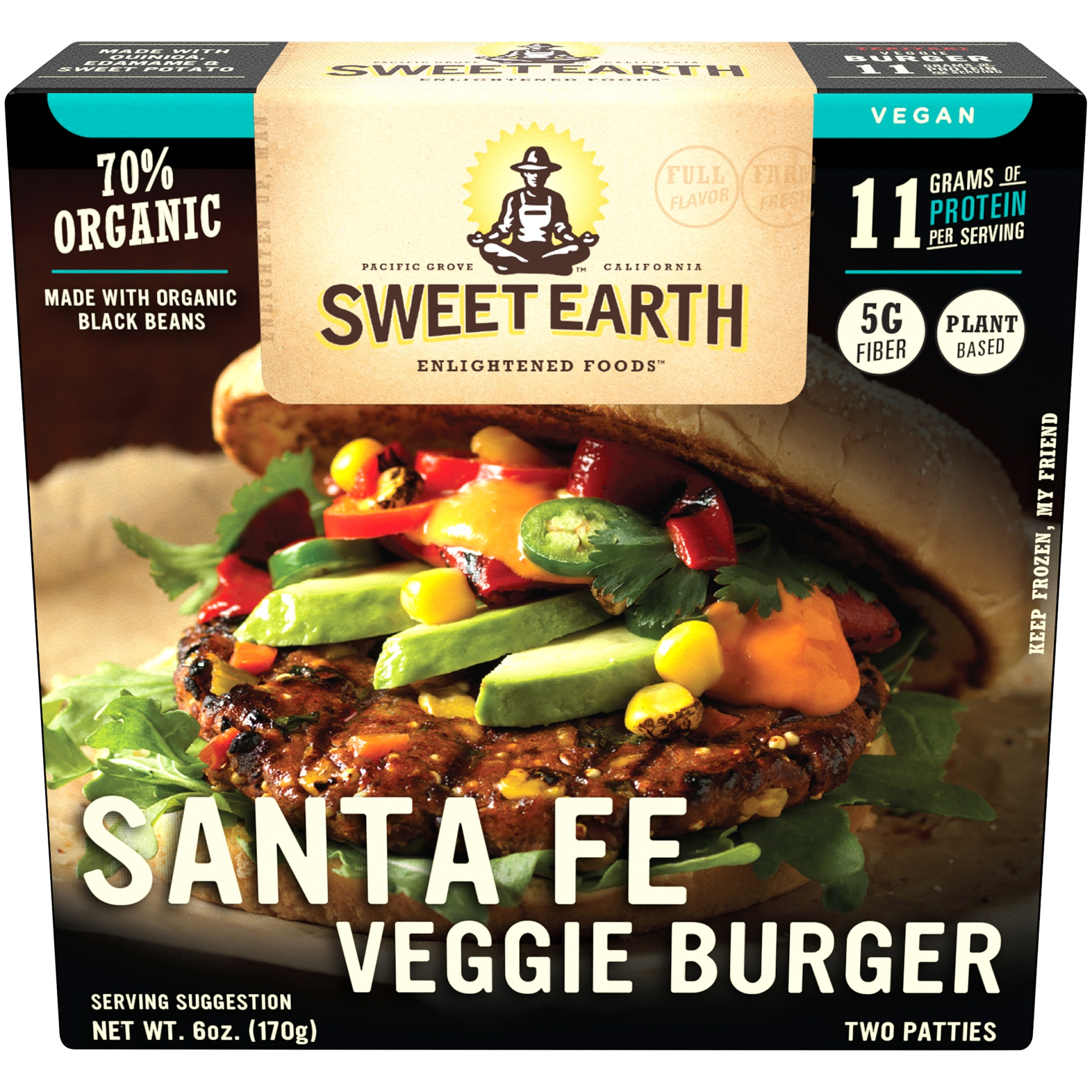 slide 2 of 4, Sweet Earth Veggie Santa Fe Burger, 6 oz