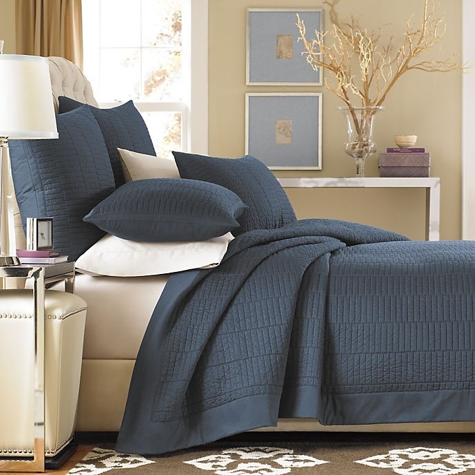 slide 1 of 1, Real Simple Dune Full/Queen Reversible Coverlet - Ink, 1 ct