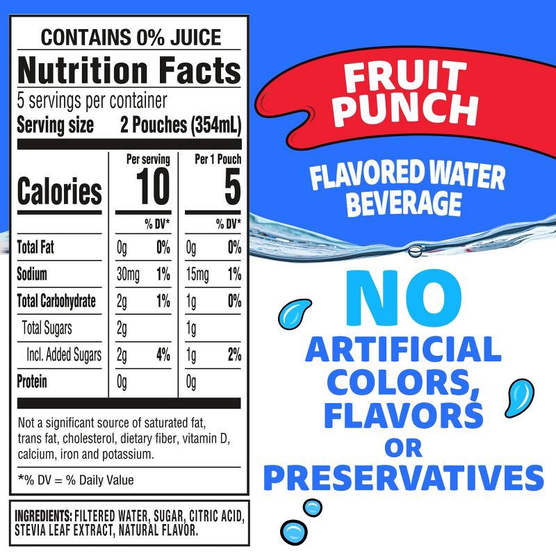 slide 8 of 13, Capri Sun Roaring Waters Fruit Punch Pack - 10pk/6 fl oz Pouches, 10 ct; 6 fl oz