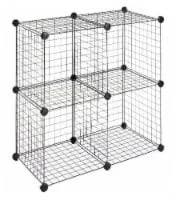 Whitmor 4 Interlocking Storage Cubes - Black