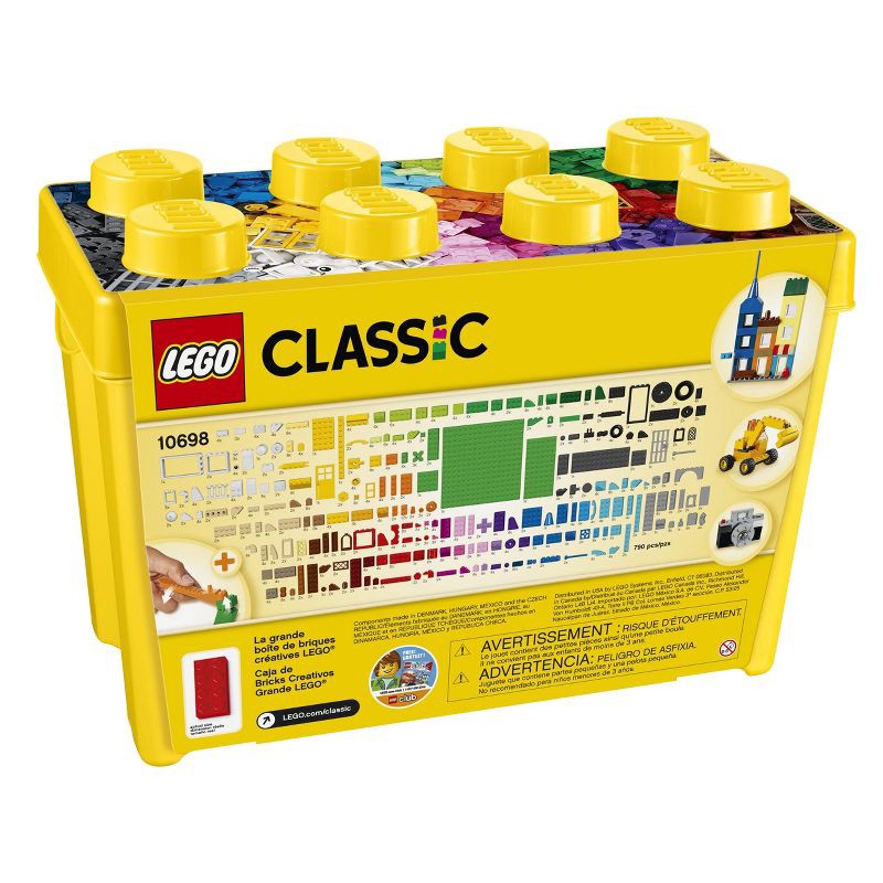 slide 4 of 11, LEGO Classic Large Creative Brick Box Build Your Own Creative Toys, Kids Building Kit 10698, 1 ct