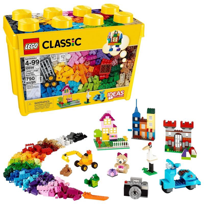 slide 1 of 11, LEGO Classic Large Creative Brick Box Build Your Own Creative Toys, Kids Building Kit 10698, 1 ct