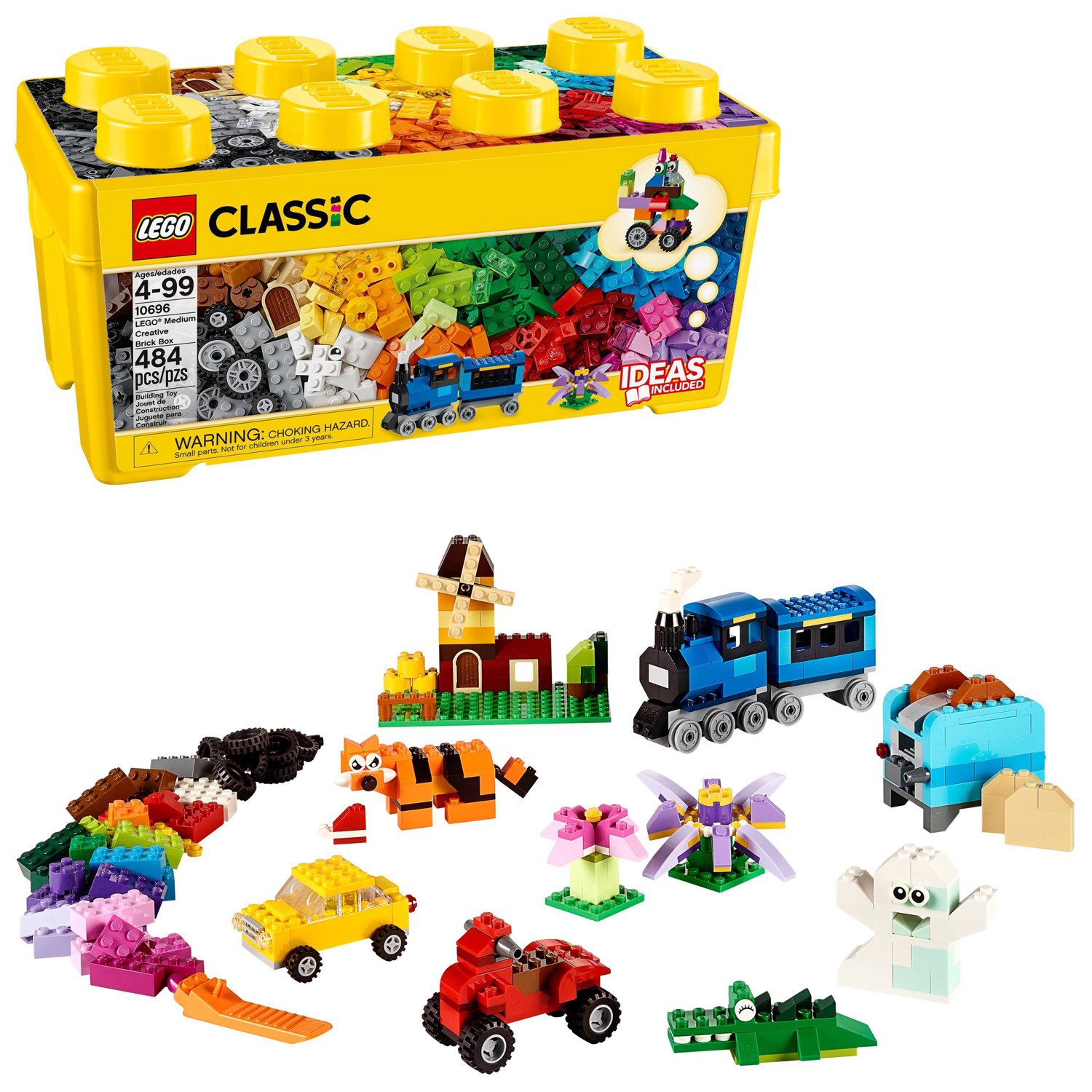slide 1 of 10, LEGO Classic Medium Creative Brick Box Building Toys for Creative Play, Kids Creative Kit 10696, 1 ct