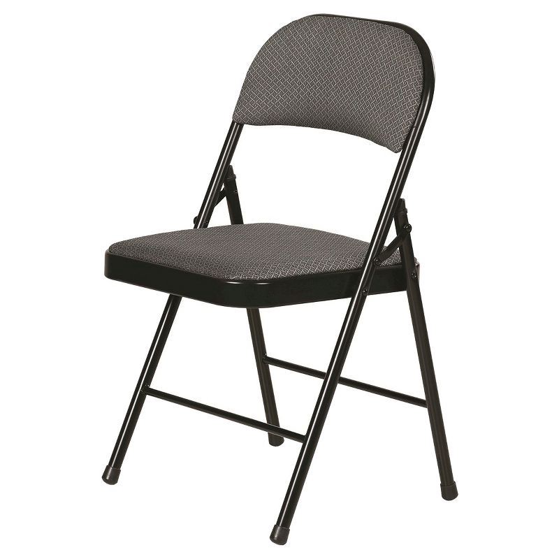 slide 1 of 3, Peakform Fabric Padded Folding Chair Black, 1 ct