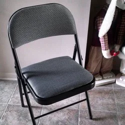 Peakform Fabric Padded Folding Chair Black