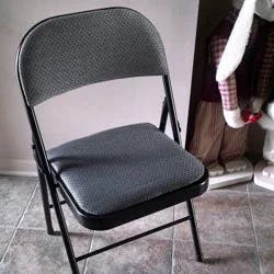 Peakform Fabric Padded Folding Chair Black