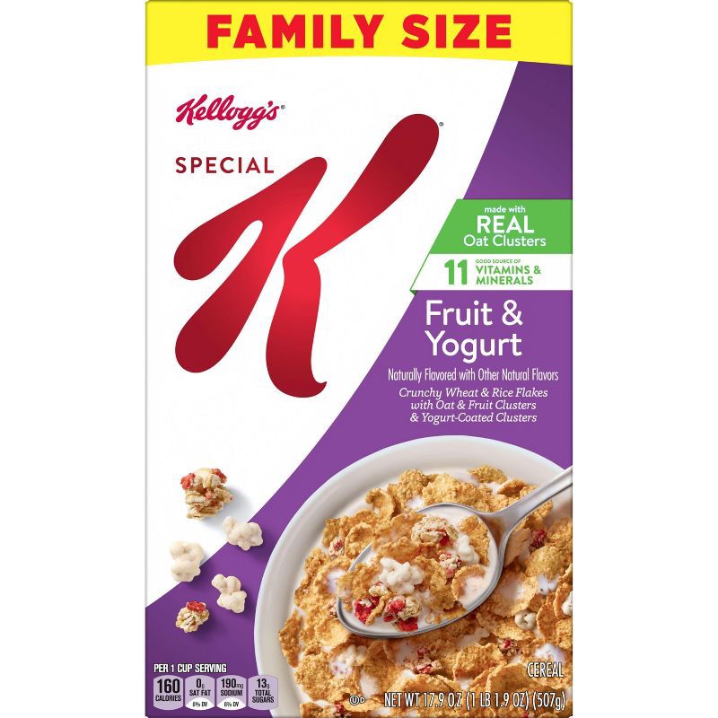 slide 4 of 12, Kellogg's Special K Fruit and Yogurt Cereal - 17.9oz, 17.9 oz