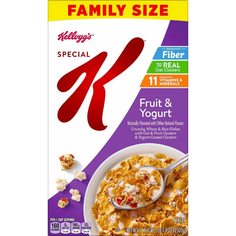 slide 6 of 11, Kellogg's Special K Fruit and Yogurt Cereal - 17.9oz, 17.9 oz