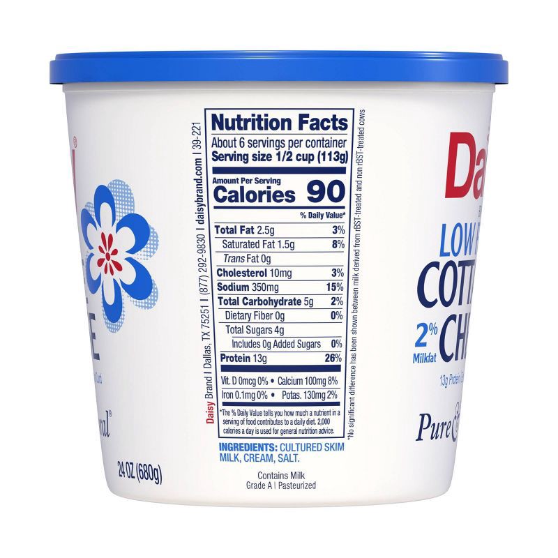 slide 2 of 4, Daisy Brand Daisy Low Fat 2% Small Curd Cottage Cheese - 1.5lbs, 1.5 lb