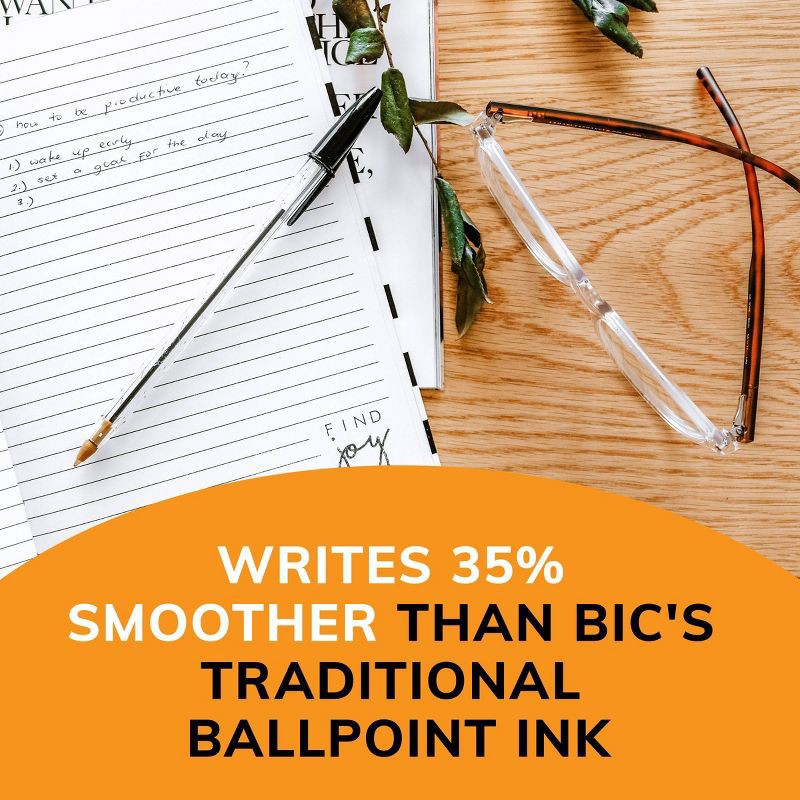 slide 2 of 7, BIC Cristal Xtra Smooth Ballpoint Pens, 1.2mm, 22ct - Black, 22 ct