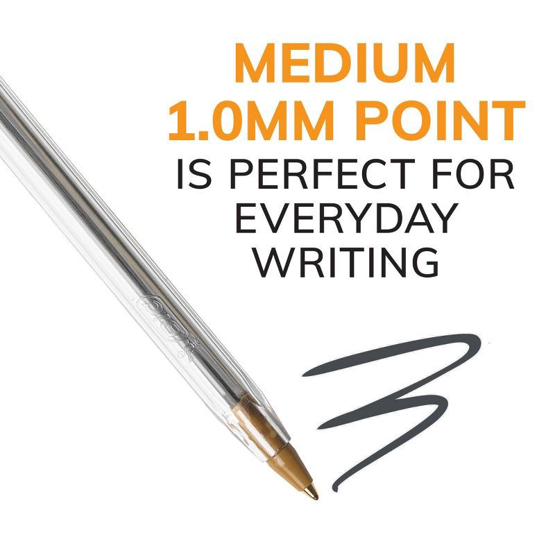 slide 3 of 7, BIC Cristal Xtra Smooth Ballpoint Pens, 1.2mm, 22ct - Black, 22 ct