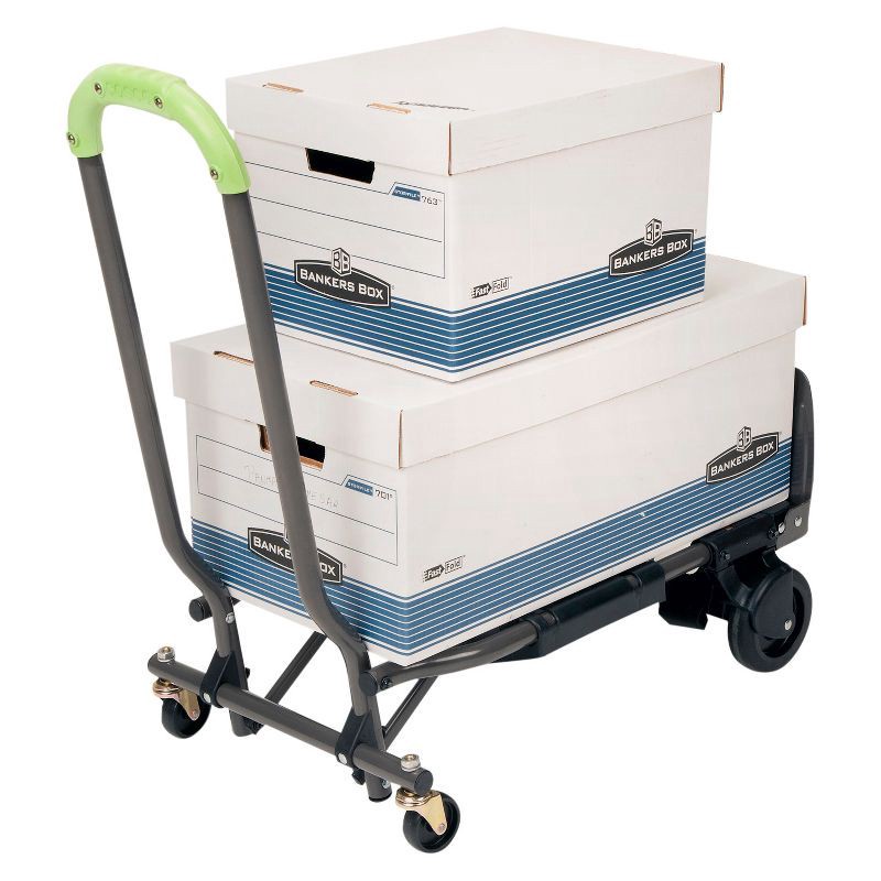 slide 6 of 6, Cosco 2 in 1 Hand Utility Cart Dolly: Steel & Plastic, 300 lb Capacity, No Assembly, Green, 2 Wheel Hand Truck, 1 ct