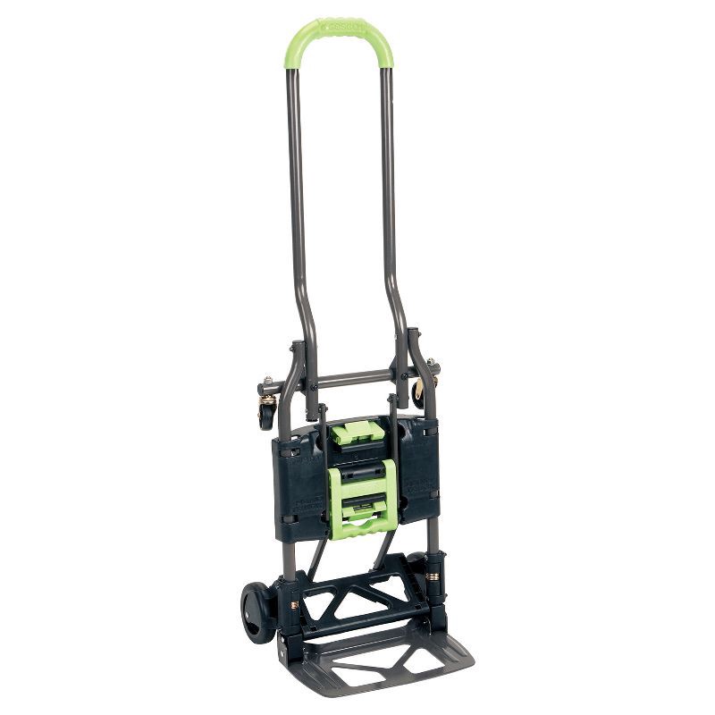 slide 1 of 6, Cosco 2 in 1 Hand Utility Cart Dolly: Steel & Plastic, 300 lb Capacity, No Assembly, Green, 2 Wheel Hand Truck, 1 ct