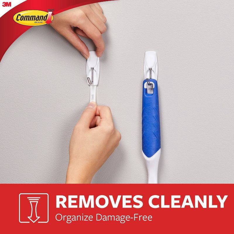 slide 5 of 11, Command Damage-Free Hanging Medium Wire Hooks with Adhesive Strips for Christmas Lights and Holiday Decoration, 7 ct, 2 lb