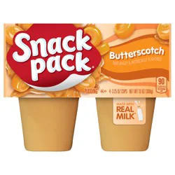 Snack Pack Butterscotch Pudding, 3.25 oz Pudding Cups, 4 Count, 12 Pack