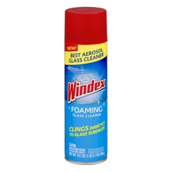 Windex Foaming Glass Cleaner With Ammonia D, Provides Unbeatable Streak-Free Shine, 19.7 Ounce Aerosol