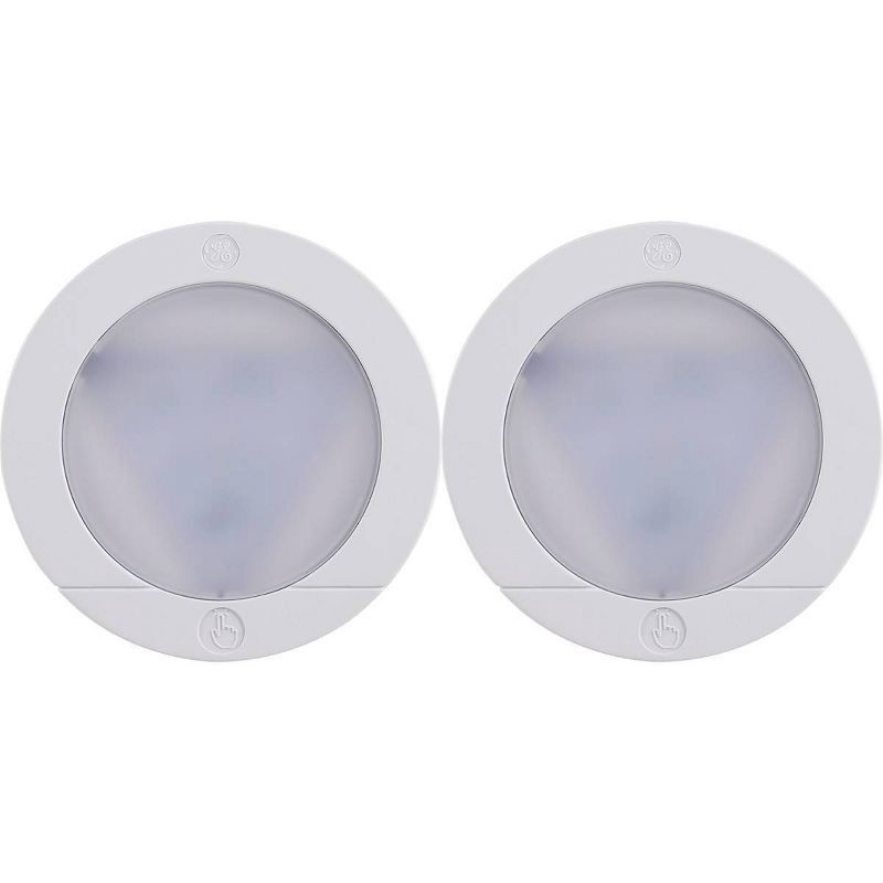 slide 8 of 9, General Electric GE 2pk LED Battery Operated Puck Lights, 2 ct