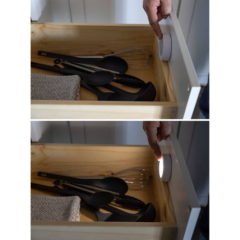 slide 9 of 9, General Electric GE 2pk LED Battery Operated Puck Lights, 2 ct