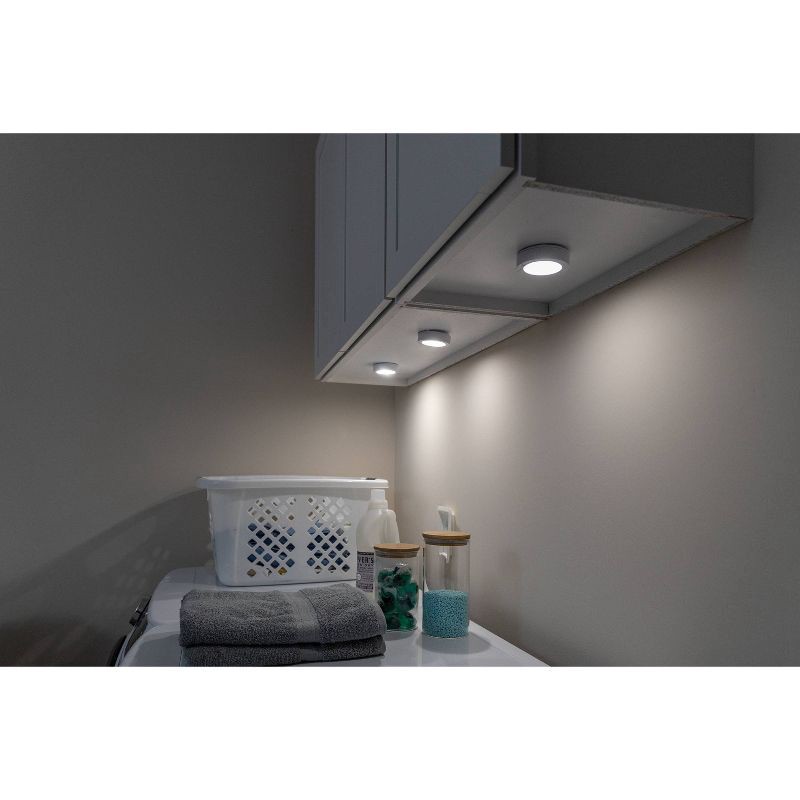 slide 6 of 9, General Electric GE 2pk LED Battery Operated Puck Lights, 2 ct