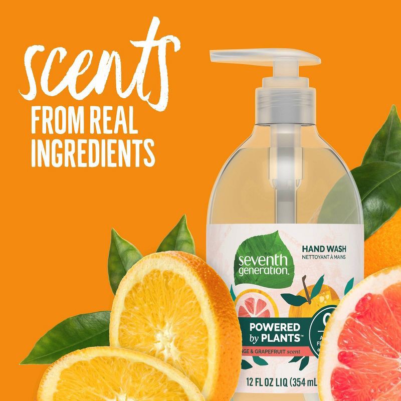 slide 4 of 8, Seventh Generation Mandarin Orange & Grapefruit Liquid Hand Soap - 12 fl oz, 12 fl oz