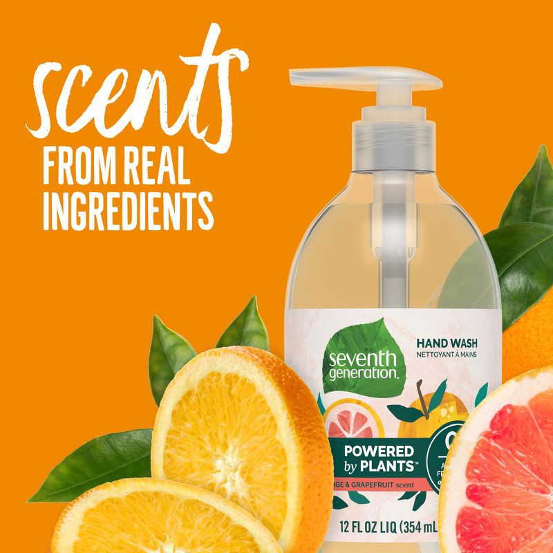 slide 8 of 8, Seventh Generation Mandarin Orange & Grapefruit Liquid Hand Soap - 12 fl oz, 12 fl oz