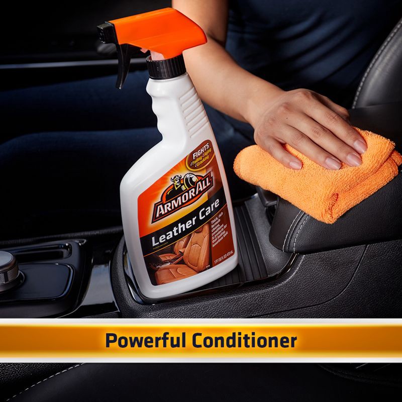 slide 6 of 7, Armor All 16oz Leather Care Automotive Protector: Vehicle Leather Conditioner & Cleaner, Car Interior Protection Liquid, 16 oz