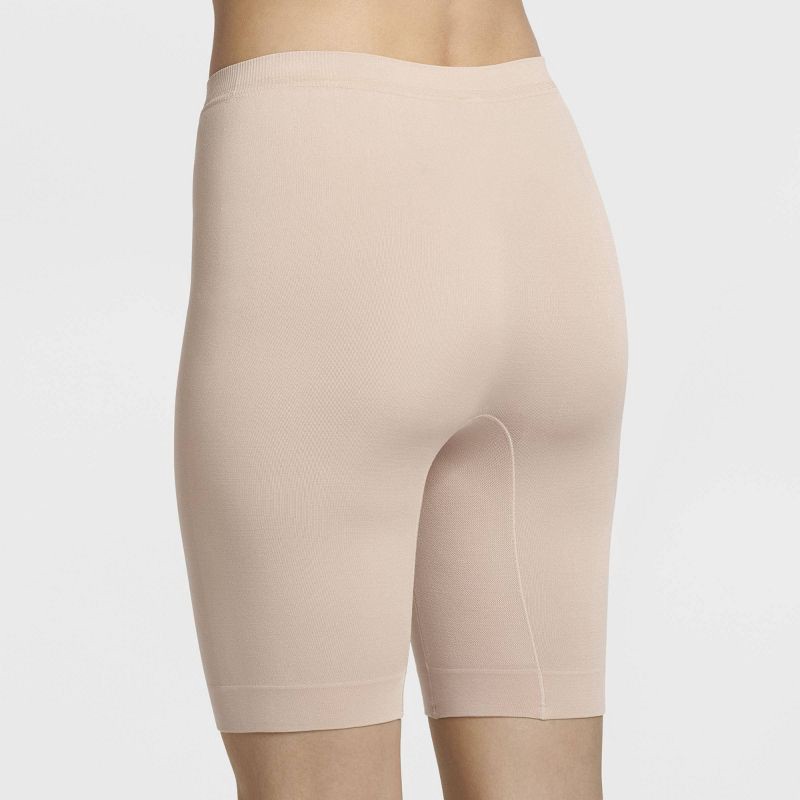 slide 2 of 3, Jockey Generation™ Women's Slipshort - Beige XXL: Seamless Thigh Slimming Shapewear, Above Knee Length, 1 ct