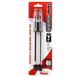 Pentel RSVP Black Ball Point Pens Fine Tip