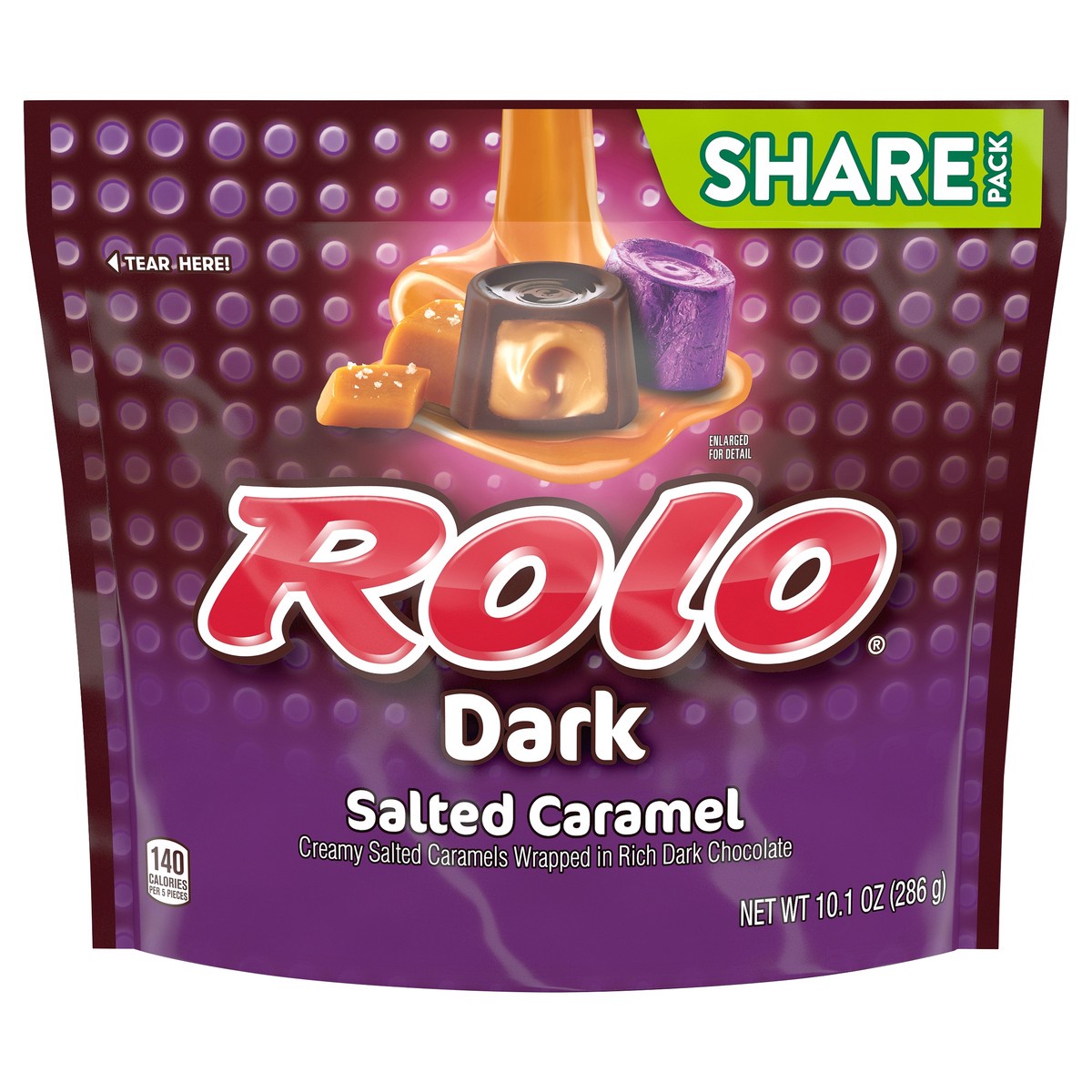 slide 1 of 6, ROLO Dark Chocolate Salted Caramel Candy Share Pack, 10.1 oz, 10.1 oz