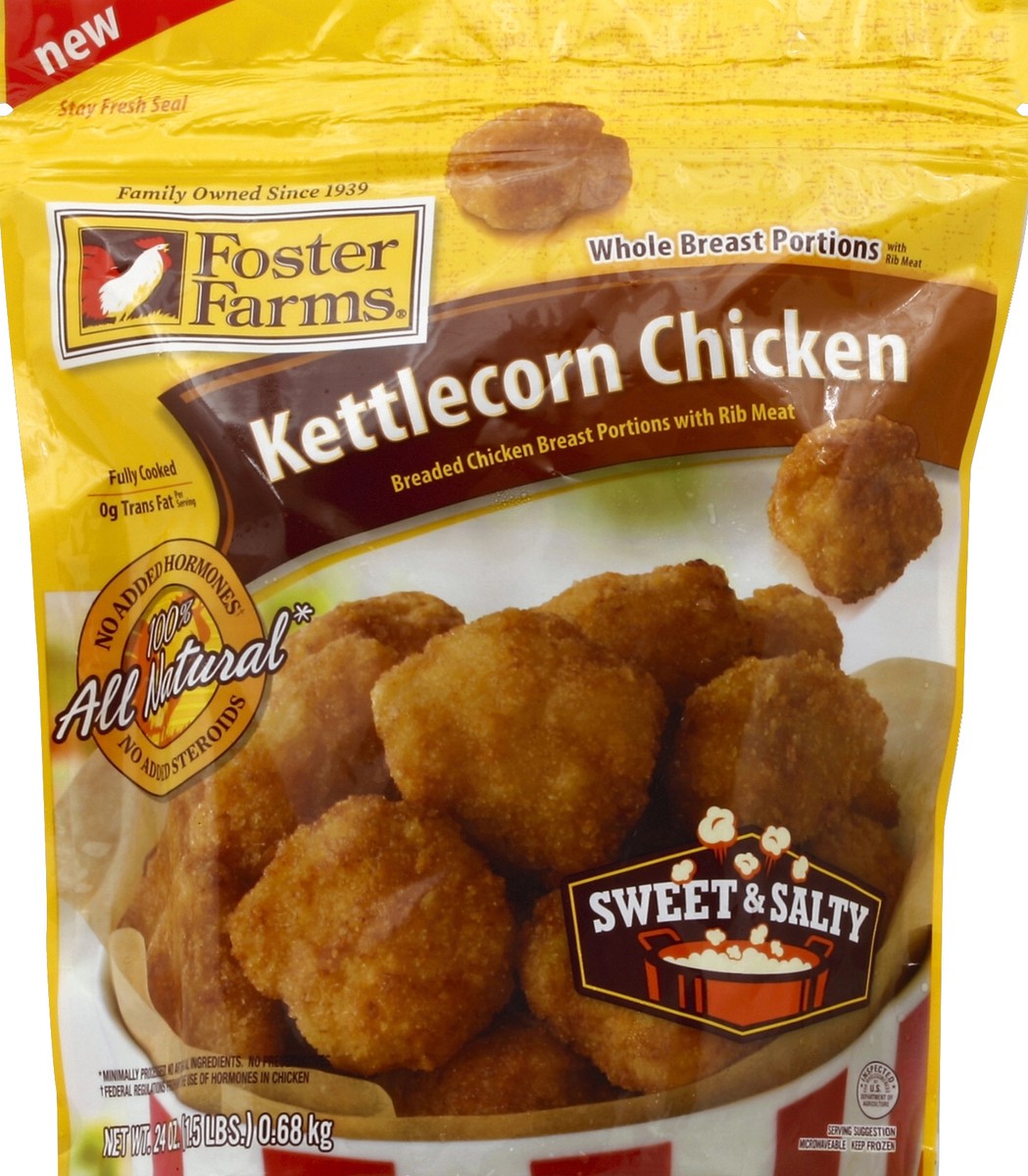 slide 3 of 3, Foster Farms Kettlecorn Chicken Sweet and Salty, 24 oz