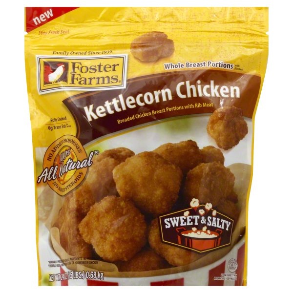 slide 1 of 3, Foster Farms Kettlecorn Chicken Sweet and Salty, 24 oz