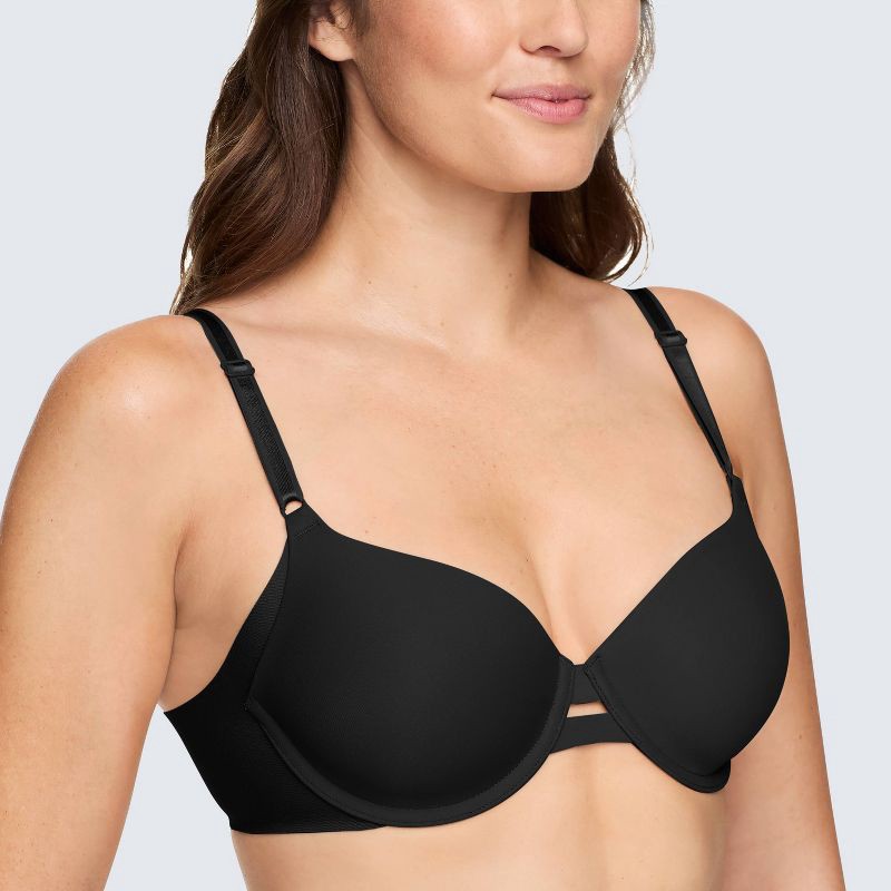 slide 2 of 6, Simply Perfect by Warner's Women's Underarm Smoothing Underwire Bra TA4356 - 38C Black, 1 ct