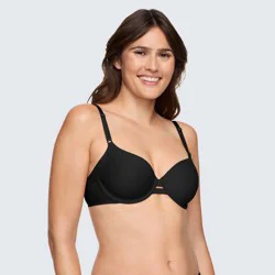 Simply Perfect by Warner's Women's Underarm Smoothing Underwire Bra TA4356 - 34B Black