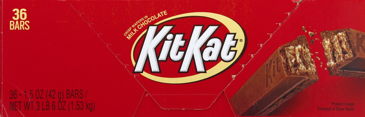 slide 6 of 13, KIT KAT Milk Chocolate Wafer Candy Bars, 1.5 oz (36 Count), 1.5 oz