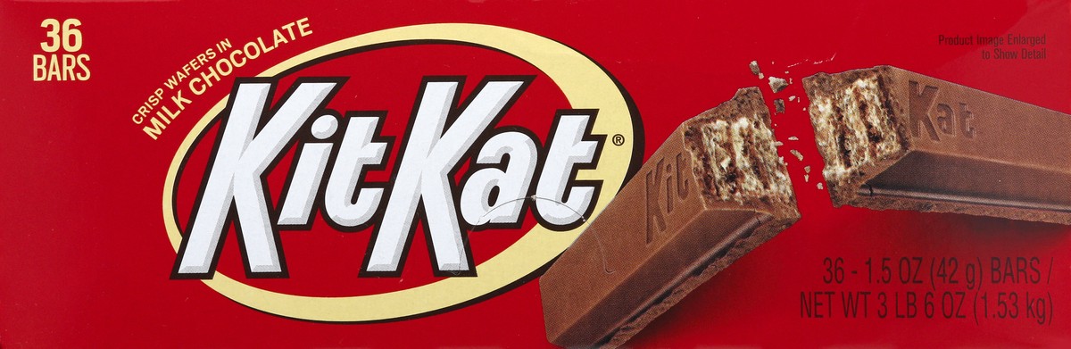 slide 13 of 13, KIT KAT Milk Chocolate Wafer Candy Bars, 1.5 oz (36 Count), 1.5 oz