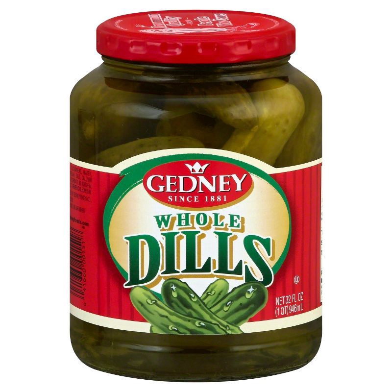 slide 1 of 1, Gedney Whole Dill Pickles - 32oz, 32 oz