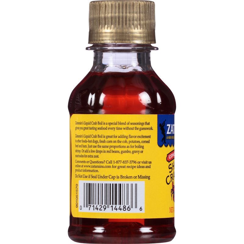 slide 5 of 6, Zatarain's Shrimp & Crab Boil Liquid Seasoning - 4 fl oz, 4 fl oz