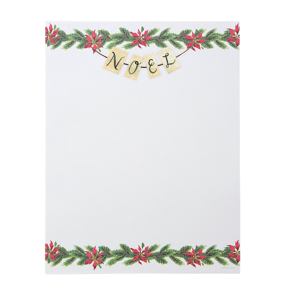 slide 1 of 1, Gartner Studios Holiday Stationery, Letter Paper Size, Noel, 80 Sheets, 80 ct