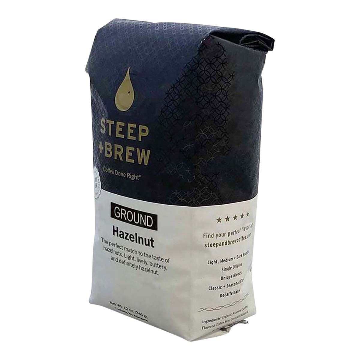 slide 9 of 13, Steep & Brew Ground Coffee Hazelnut - 12 oz, 12 oz