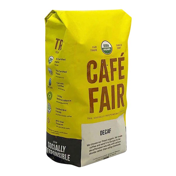 slide 4 of 9, Café Fair Decaf Gound Coffee, 12 oz