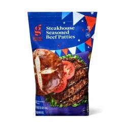 Steakhouse Seasoned Beef Burger Patties - Frozen - 48oz/12ct - Good & Gather™