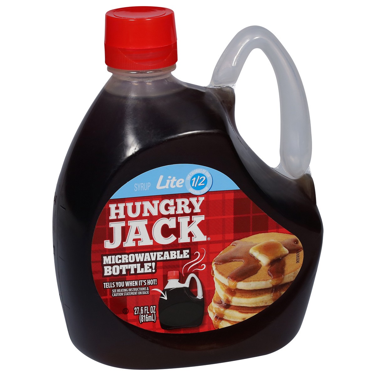 slide 2 of 9, Hungry Jack Lite Syrup Microwaveable, 27.6 fl oz