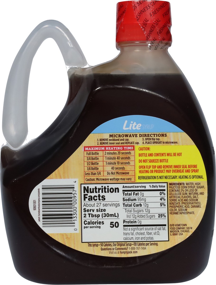 slide 6 of 9, Hungry Jack Lite Syrup Microwaveable, 27.6 fl oz