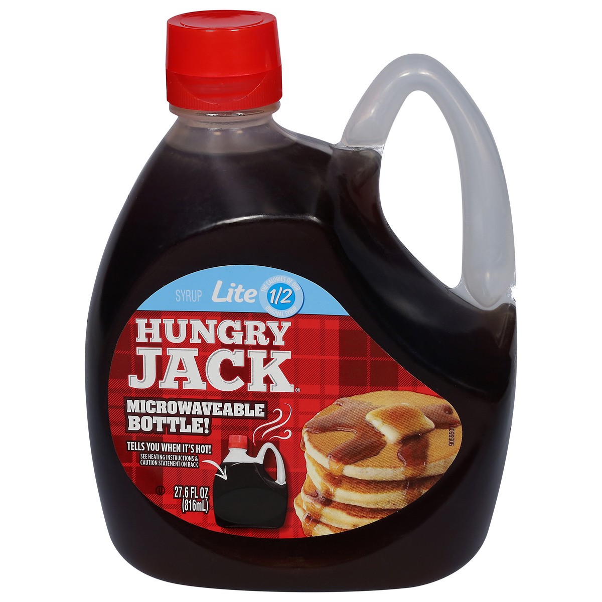 slide 1 of 9, Hungry Jack Lite Syrup Microwaveable, 27.6 fl oz