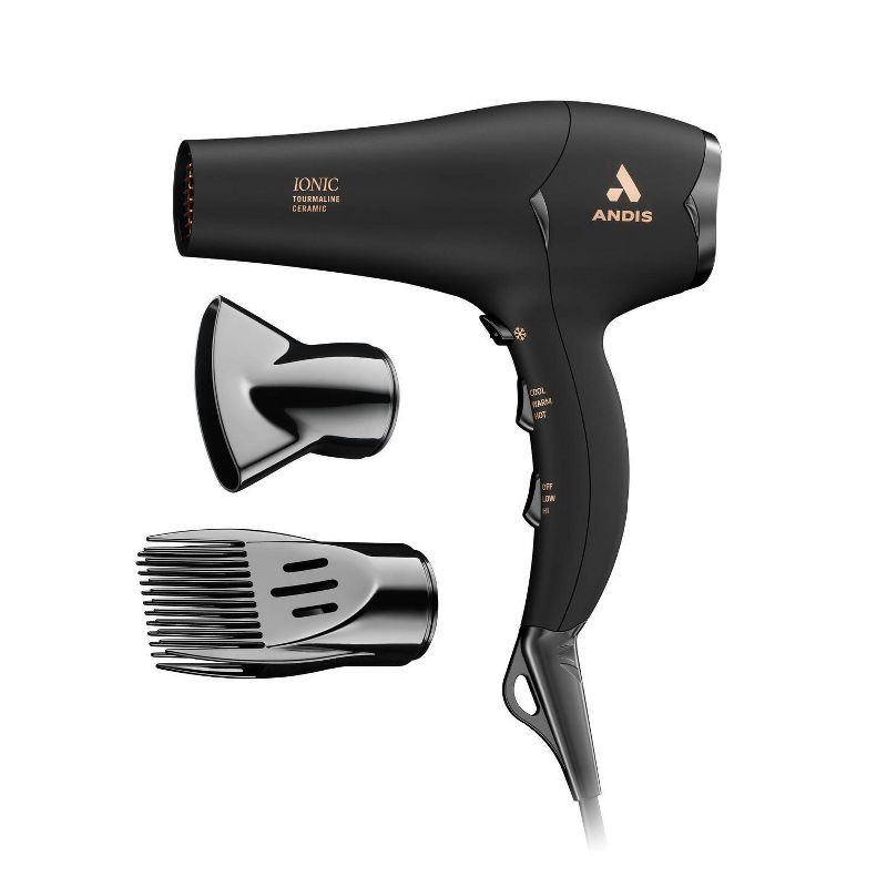 slide 2 of 7, Andis Pro Dry Soft Grip Tourmaline Ionic Ceramic 1875W Hair Dryer - Black, 1 ct