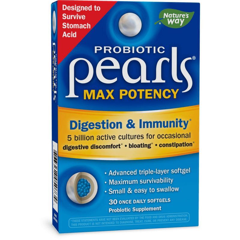 slide 1 of 1, Nature's Way Probiotic Pearls Max Potency Softgels - 30ct, 30 ct