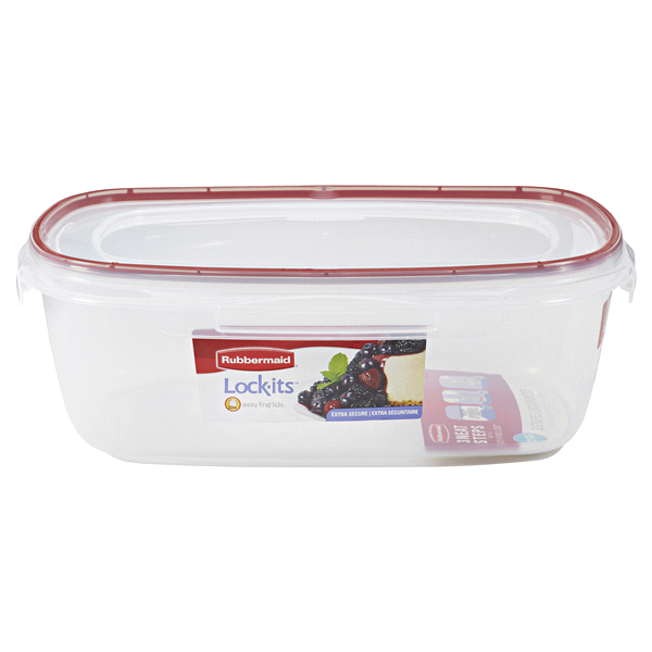 slide 1 of 4, Rubbermaid Lock-its Food Storage Container, 2.5 gal