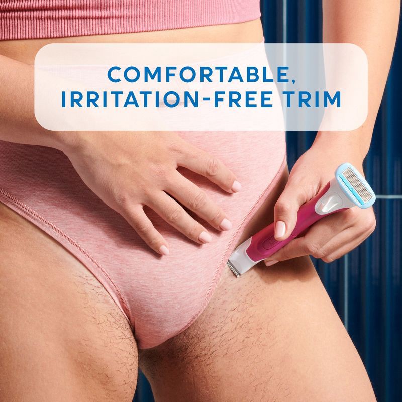 slide 6 of 9, Schick Hydro Silk TrimStyle Women's Razor with Bikini Trimmer - 1 Razor Handle & 1 Refill, 1 ct