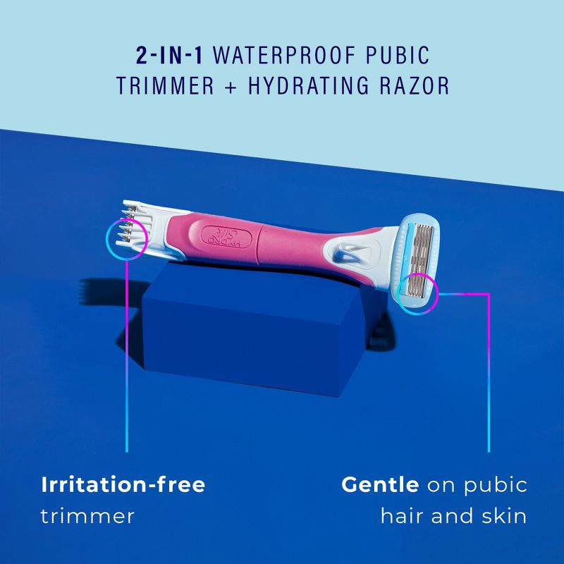 slide 7 of 8, Schick Hydro Silk TrimStyle Women's Razor with Bikini Trimmer - 1 Razor Handle & 1 Refill, 1 ct