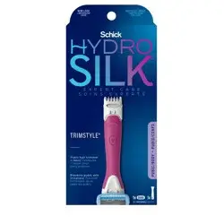 Schick Hydro Silk TrimStyle Women's Razor with Bikini Trimmer - 1 Razor Handle & 1 Refill